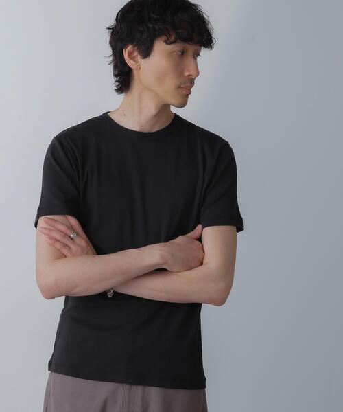 NANO universe(ナノユニバース)の「フライスクルーネックTシャツ(Tシャツ/カットソー・メンズ・ブラック/その他1/ホワイト・M/L)」の6枚目の写真