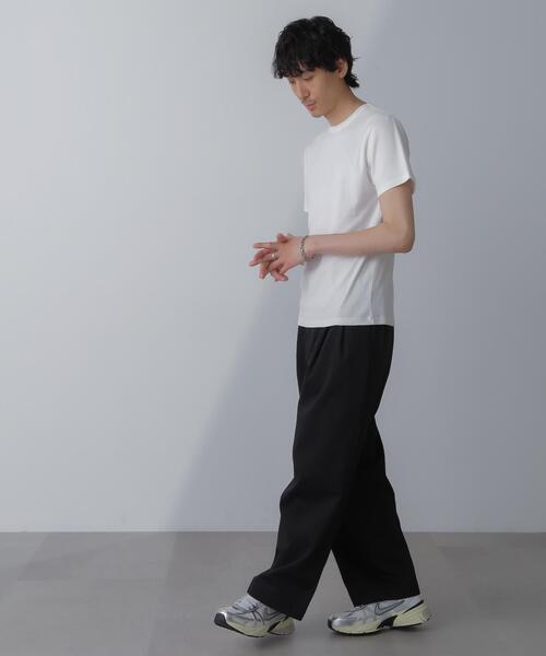 NANO universe(ナノユニバース)の「フライスクルーネックTシャツ(Tシャツ/カットソー・メンズ・ブラック/その他1/ホワイト・M/L)」の22枚目の写真