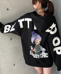 裏起毛BETTY BOOPバックプリントパーカー