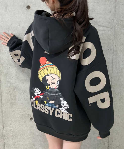 GLAMOROUS JANE（グラマラスジェーン）の「裏起毛BETTY BOOPバックプリントパーカー（パーカー・レディース・チャコールグレー/杢グレー/ブラック・FREE）」の20枚目の写真