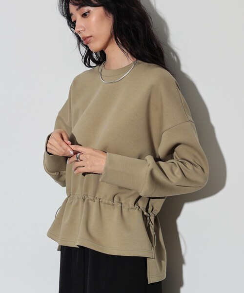 GALLEST(ギャレスト)の「◆スピンドルボンディングトップス(Tシャツ/カットソー・レディース・ブラック/オリーブ/アイボリー・38)」の19枚目の写真