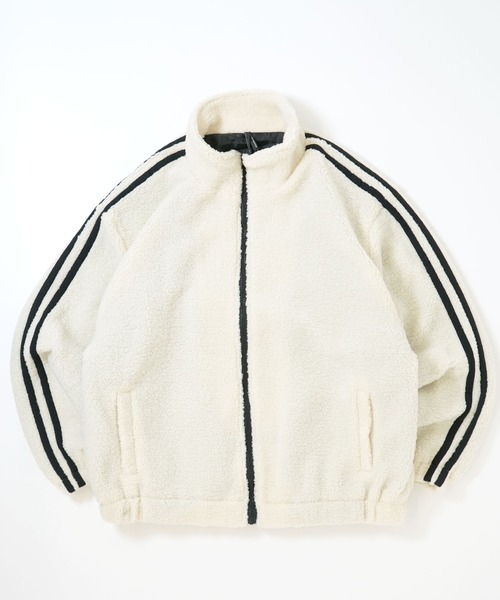 Ritzy(リッツィー)の「sheep boa track jacket/シープボア トラックジャケット レディース メンズ(ブルゾン・メンズ・ブラック/オフホワイト/ブラウン・M/L/XL)」の4枚目の写真