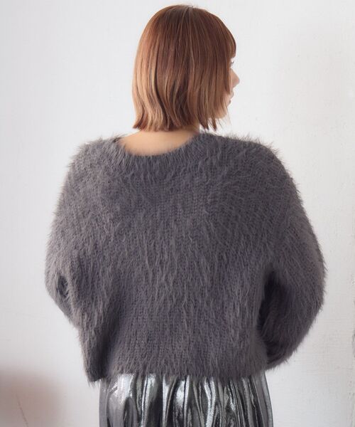 RETRO GIRL(レトロガール)の「【S/Lサイズ】シャギーNTPO(ニット/セーター・レディース・ナチュラル/チャコールグレー/ブラウン・LARGE/SMALL)」の11枚目の写真
