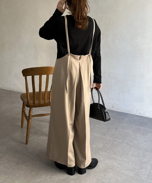 Chez toi(シェトワ)の「BACKタックオールインワン(その他パンツ・レディース・チャコールグレー/ベージュ・FREE)」の21枚目の写真
