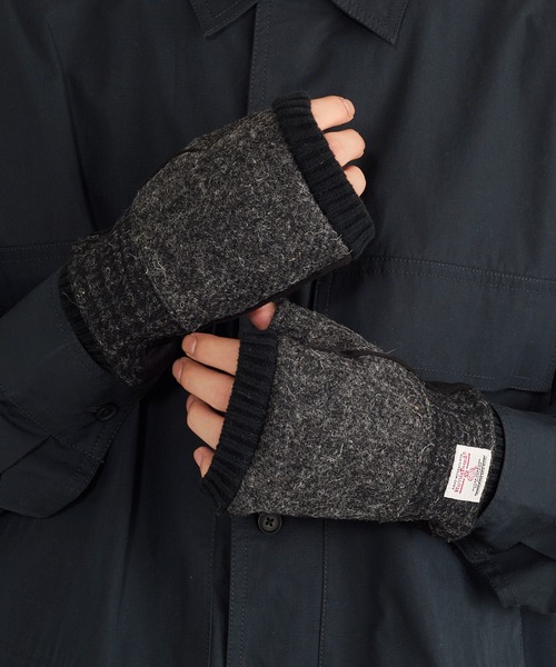 HARRIS TWEED(ハリスツイード)の「【SETUP7】HARRIS フィンガーレスショートグローブ メンズ手袋 WINGI(手袋・メンズ・グレー系その他2/ネイビー系1/グレー系1・FREE)」の10枚目の写真