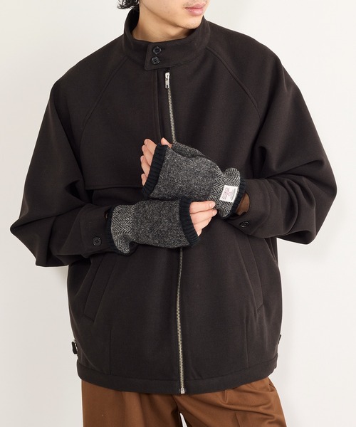 HARRIS TWEED(ハリスツイード)の「【SETUP7】HARRIS フィンガーレスショートグローブ メンズ手袋 WINGI(手袋・メンズ・グレー系その他2/ネイビー系1/グレー系1・FREE)」の18枚目の写真