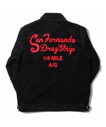 HOUSTON ヒューストン CORDUROY EMBROIDERY JACKET チェーンステッチ ロゴ 虎 FFA 刺繍 コーデュロイ ファーマーズジャケット