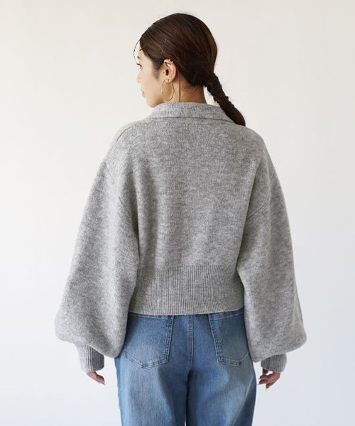 e-zakkamania stores(イーザッカマニアストアーズ)の「ダブルジップ ニットカーデ(ニット/セーター・レディース・杢グレー/ブラック/アイボリー・M)」の15枚目の写真