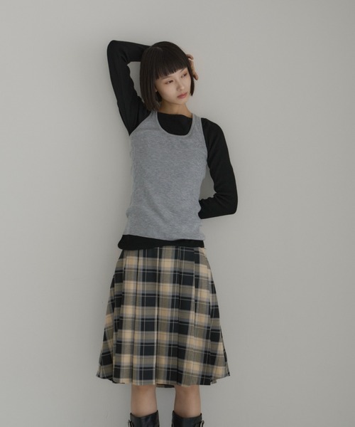 haek スカート check pleated skirt /チェック柄プリーツ