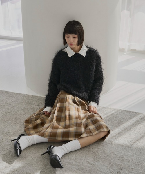 haek（ハク）の「check pleated skirt /チェック柄プリーツ
