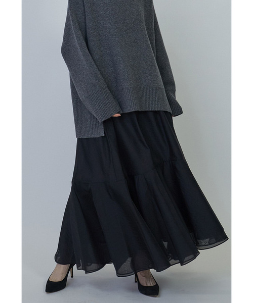 極美品✨プルミエアロンディスモン　オーガンジーボリュームスカート　2024AW 1er Arrondissement（プルミエアロンディスモン）の「オーガンジー