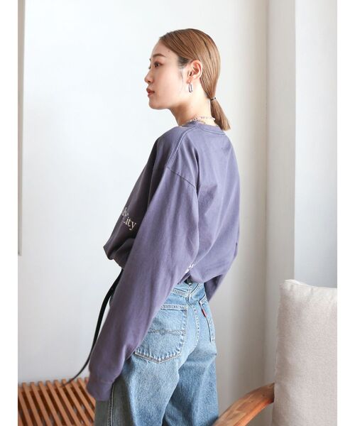 【SALE】 長袖Ｔシャツ ロンT レディース 売れ筋商品|||Ungrid アングリッド ヴィンテージウォッシュロゴロングスリーブTee セール セール】【UNISEX/ユニセックス】ヴィンテージウォッシュロゴ