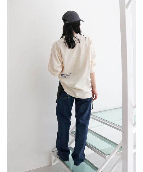 【SALE】 長袖Ｔシャツ ロンT レディース 売れ筋商品|||Ungrid アングリッド ヴィンテージウォッシュロゴロングスリーブTee セール セール】【UNISEX/ユニセックス】ヴィンテージウォッシュロゴ