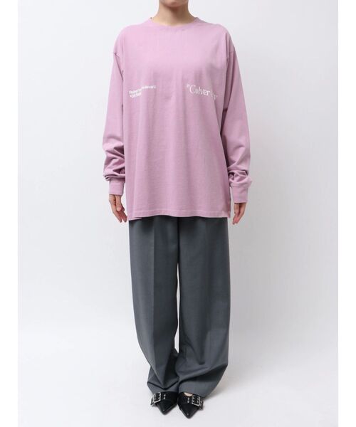 Ungrid（アングリッド）の「【UNISEX/ユニセックス】ヴィンテージウォッシュロゴロングスリーブTee（Tシャツ/カットソー・レディース・ブルー/オレンジ/アイボリー/パープル/ネイビー・SMALL/MEDIUM）」の15枚目の写真