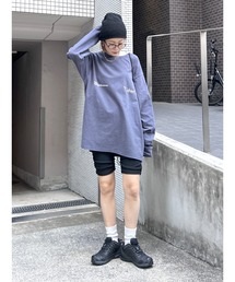 【UNISEX/ユニセックス】ヴィンテージウォッシュロゴロングスリーブTee