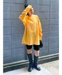 Ungrid | 【UNISEX/ユニセックス】ヴィンテージウォッシュロゴロングスリーブTee(Tシャツ/カットソー)