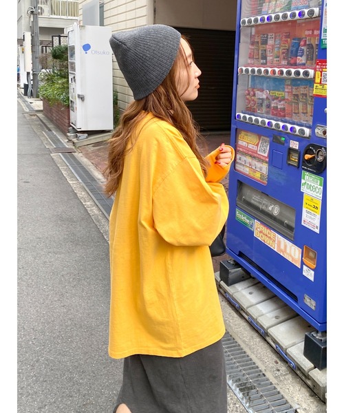 【SALE】 長袖Ｔシャツ ロンT レディース 売れ筋商品|||Ungrid アングリッド ヴィンテージウォッシュロゴロングスリーブTee セール セール】【UNISEX/ユニセックス】ヴィンテージウォッシュロゴ