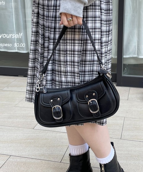 nomnom（ノムノム）の「【nomnom】アウトポケット2WAYショルダーバッグ（ショルダーバッグ・レディース・ブラウン/オフホワイト/ブラック・FREE）」の16枚目の写真