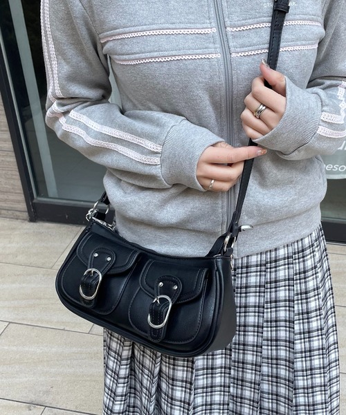 nomnom（ノムノム）の「【nomnom】アウトポケット2WAYショルダーバッグ（ショルダーバッグ・レディース・ブラウン/オフホワイト/ブラック・FREE）」の14枚目の写真