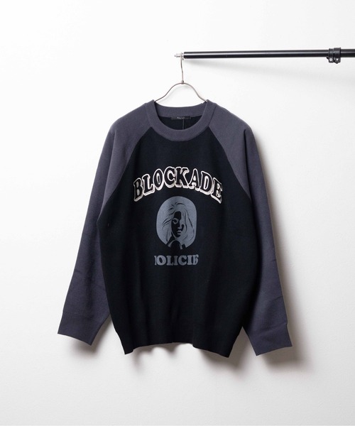 【セール】【Bling Leads】ラグランプリント刺繍クルー/N（Tシャツ/カットソー）｜Mag.（マグ）