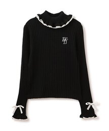 メロウフリルリブニット