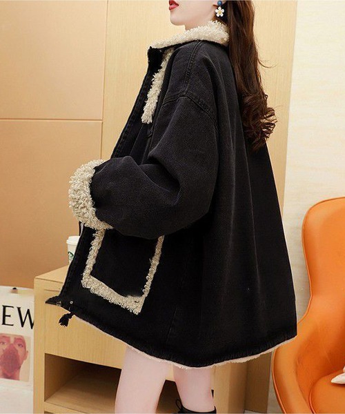 セール】インナーファー デニムGジャン（デニムジャケット）｜BLANC