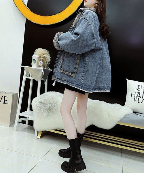 セール】インナーファー デニムGジャン（デニムジャケット）｜BLANC