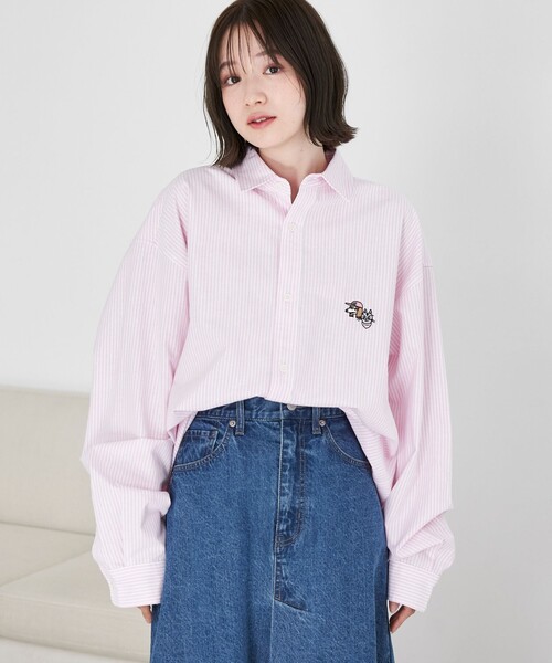 coen（コーエン）の「YUJIRO KOYAMA（小山ゆうじろう）コラボストライプオックスシャツ（シャツ/ブラウス・メンズ・ライトピンク/ライトブルー・M/L/XL）」の5枚目の写真