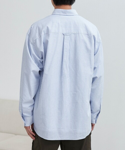 coen（コーエン）の「YUJIRO KOYAMA（小山ゆうじろう）コラボストライプオックスシャツ（シャツ/ブラウス・メンズ・ライトピンク/ライトブルー・M/L/XL）」の17枚目の写真