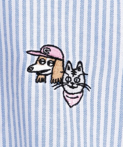 coen（コーエン）の「YUJIRO KOYAMA（小山ゆうじろう）コラボストライプオックスシャツ（シャツ/ブラウス・メンズ・ライトピンク/ライトブルー・M/L/XL）」の22枚目の写真