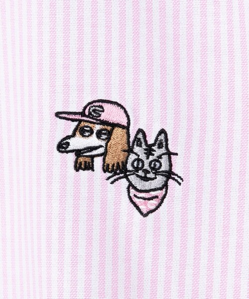 coen（コーエン）の「YUJIRO KOYAMA（小山ゆうじろう）コラボストライプオックスシャツ（シャツ/ブラウス・メンズ・ライトピンク/ライトブルー・M/L/XL）」の3枚目の写真