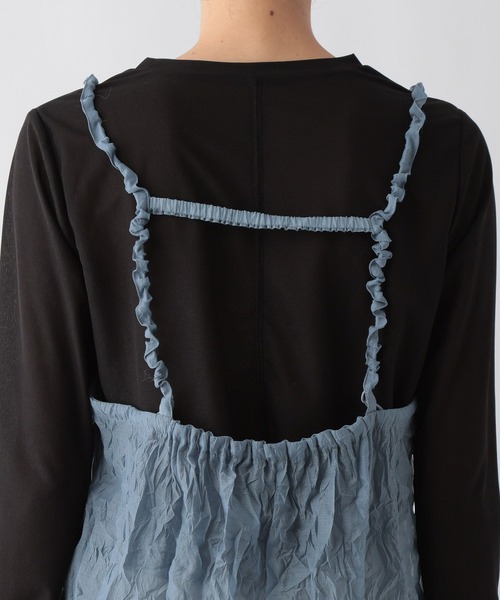 LOWRYS FARM(ローリーズファーム)の「ワッシャーアソートキャミワンピース 287449(ワンピース・レディース・グリーン/ブルー/アイボリー/ブラック・FREE)」の13枚目の写真