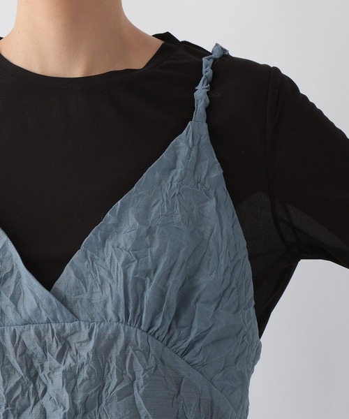 LOWRYS FARM(ローリーズファーム)の「ワッシャーアソートキャミワンピース 287449(ワンピース・レディース・グリーン/ブルー/アイボリー/ブラック・FREE)」の10枚目の写真