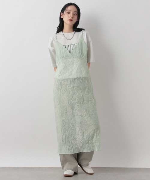 LOWRYS FARM(ローリーズファーム)の「ワッシャーアソートキャミワンピース 287449(ワンピース・レディース・グリーン/ブルー/アイボリー/ブラック・FREE)」の21枚目の写真