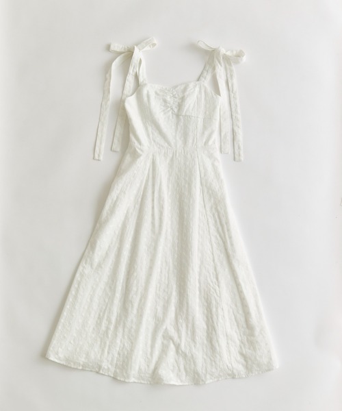 OLIVE des OLIVE(オリーブデオリーブ)の「肩リボンデニムキャミワンピース(ワンピース・レディース・オフホワイト/ブラック/インディゴブルー/ブルー・SMALL/MEDIUM)」の16枚目の写真