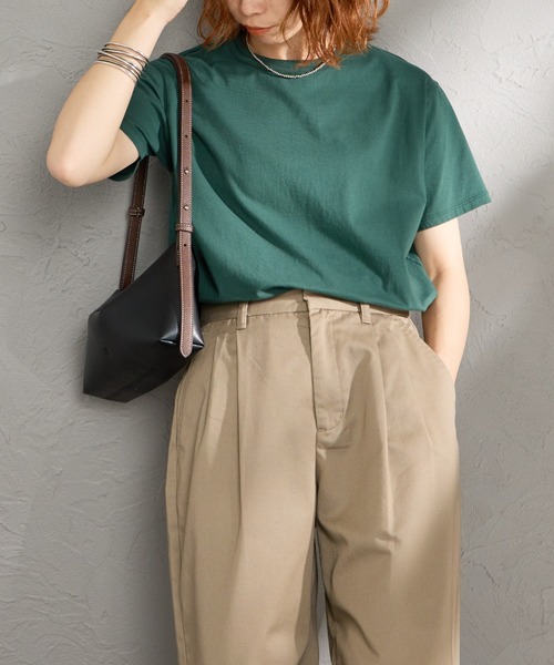THE SHINZONE（ザ　シンゾーン）の「[THE SHINZONE/ザ シンゾーン] 2P パックTシャツ（Tシャツ/カットソー・レディース・ブラック/ネイビー/レッド/モスグリーン・F）」の2枚目の写真