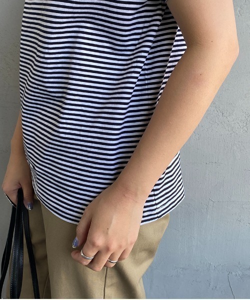 THE SHINZONE（ザ　シンゾーン）の「[THE SHINZONE/ザ シンゾーン] 2P パックTシャツ（Tシャツ/カットソー・レディース・ブラック/ネイビー/レッド・F）」の5枚目の写真