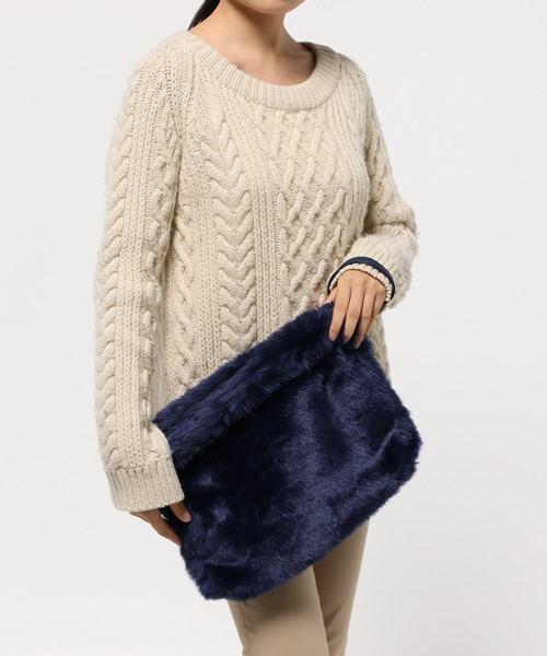 WEGO(ウィゴー)の「WEGO/無地ファークラッチバッグ(クラッチバッグ・レディース・ネイビー/カーキ/ワイン/ブラウン・FREE)」の13枚目の写真