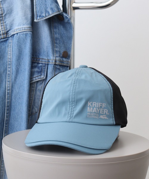 KRIFF MAYER(クリフメイヤー)の「KRIFF MAYER 撥水 メッシュ キャップ 男女兼用(キャップ・メンズ・ブラック/ベージュ/ブルー/グリーン・FREE)」の1枚目の写真