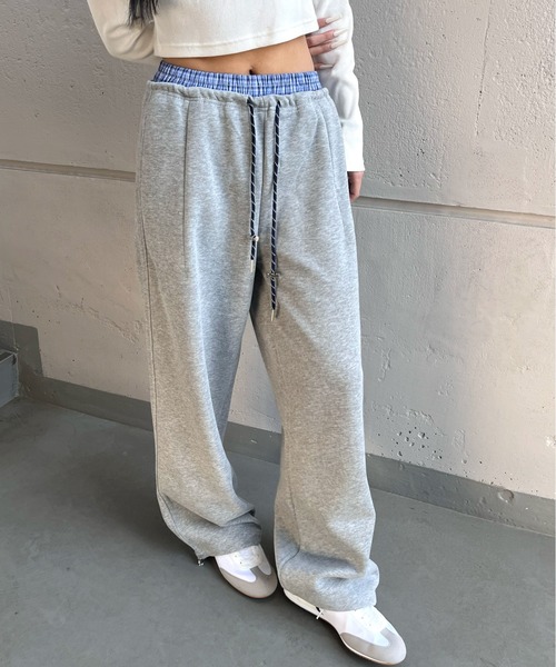 ALLuRing ChaRm(アリュリングチャーム)の「Double Waist Layered Petite Pants / ダブルウエストレイヤードペチパンツ(スウェットパンツ・レディース・グレー/ブラック・S/M)」の20枚目の写真