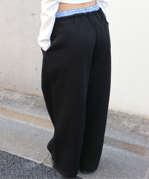 ALLuRing ChaRm(アリュリングチャーム)の「Double Waist Layered Petite Pants / ダブルウエストレイヤードペチパンツ(スウェットパンツ・レディース・グレー/ブラック・S/M)」の13枚目の写真