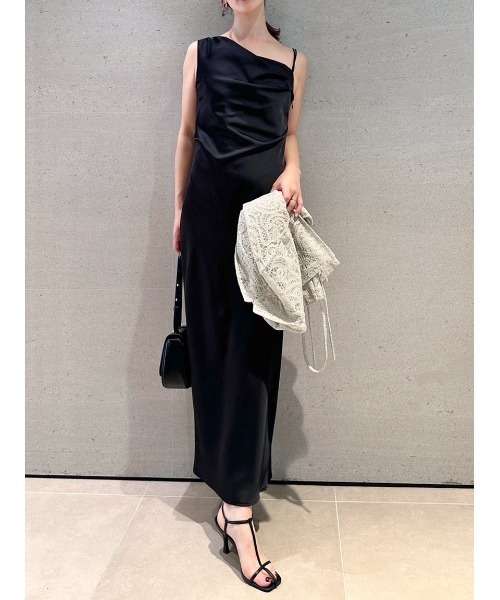 SNIDEL（スナイデル）の「レースジャケット×サテンキャミワンピースSET