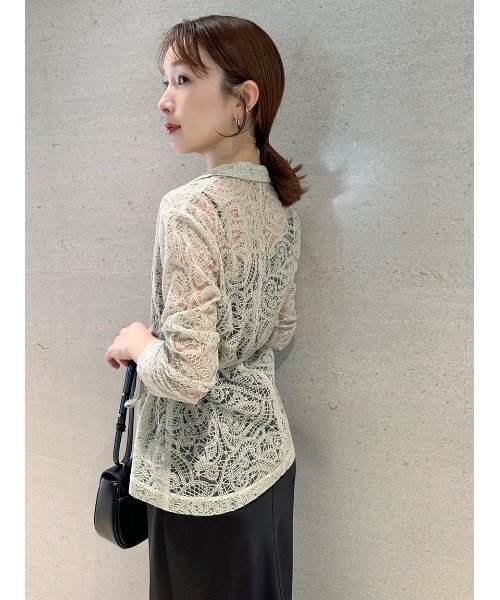 SNIDEL（スナイデル）の「レースジャケット×サテンキャミワンピースSET