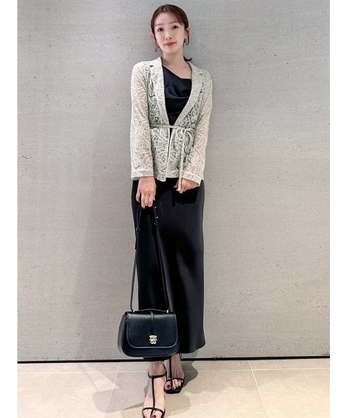 SNIDEL｜レースジャケット×サテンキャミワンピースSET | Rakuten