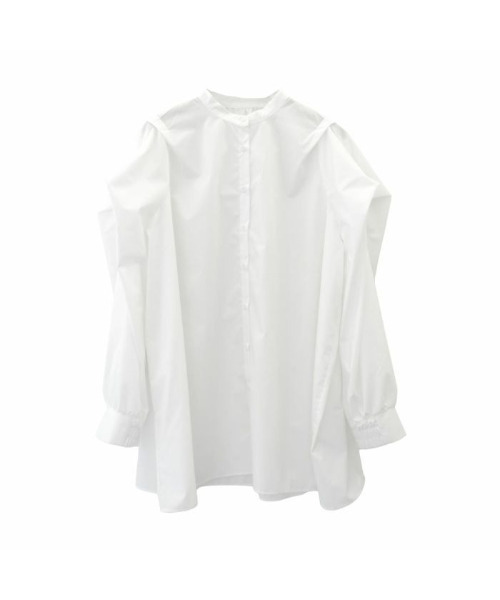 aquagarage（アクアガレージ）の「ショルダータックドレープシャツ（シャツ/ブラウス・レディース・オフホワイト/ストライプ・M）」の21枚目の写真