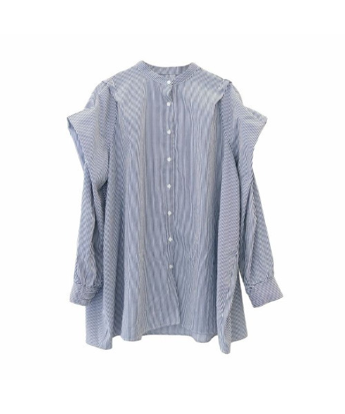 aquagarage（アクアガレージ）の「ショルダータックドレープシャツ（シャツ/ブラウス・レディース・オフホワイト/ストライプ・M）」の20枚目の写真