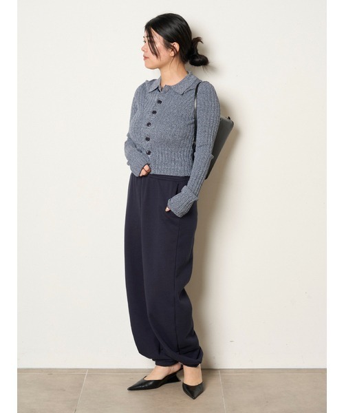 MIESROHE(ミースロエ)の「ワイドリブニットカーデ(カーディガン/ボレロ・レディース・その他/ブラック/ベージュ・FREE)」の9枚目の写真