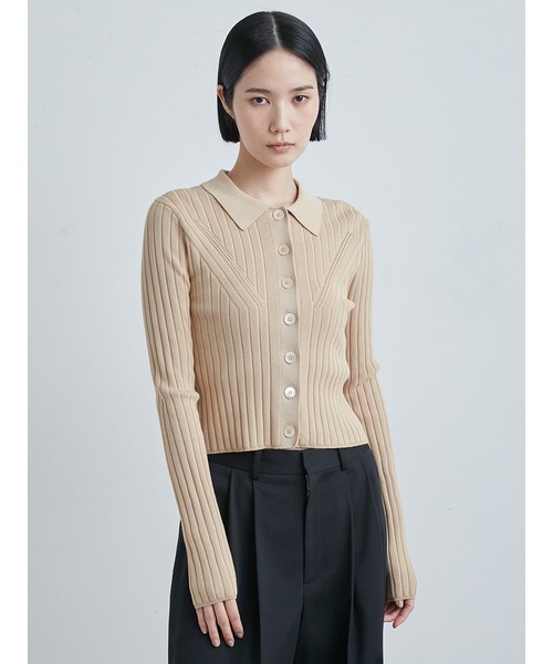 MIESROHE(ミースロエ)の「ワイドリブニットカーデ(カーディガン/ボレロ・レディース・その他/ブラック/ベージュ・FREE)」の15枚目の写真