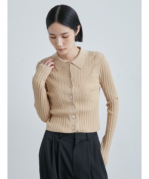 MIESROHE(ミースロエ)の「ワイドリブニットカーデ(カーディガン/ボレロ・レディース・その他/ブラック/ベージュ・FREE)」の16枚目の写真