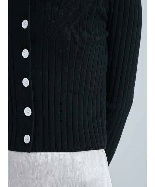 MIESROHE(ミースロエ)の「ワイドリブニットカーデ(カーディガン/ボレロ・レディース・その他/ブラック/ベージュ・FREE)」の17枚目の写真